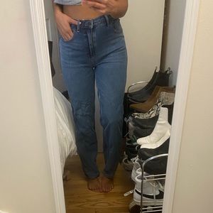 Abercrombie ultra high rise straight jeans